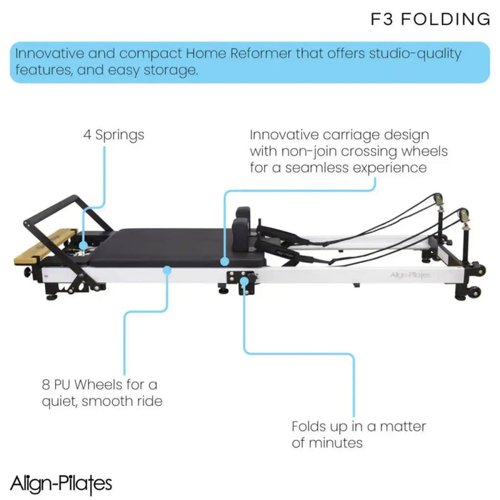 Align-Pilates F3 Folding Pilates Reformer - New Series — VollerFit