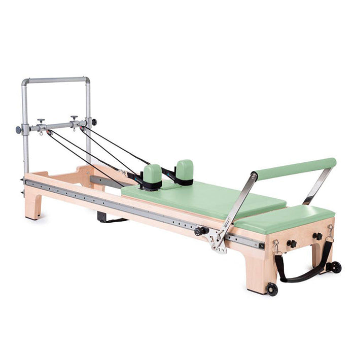 Pilates Reformer Machine for Home,Foldable Pilate for Strengh Training beige